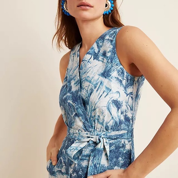 Anthropologie Eva Franco landscape Linen jumpsuit - Picture 5 of 9